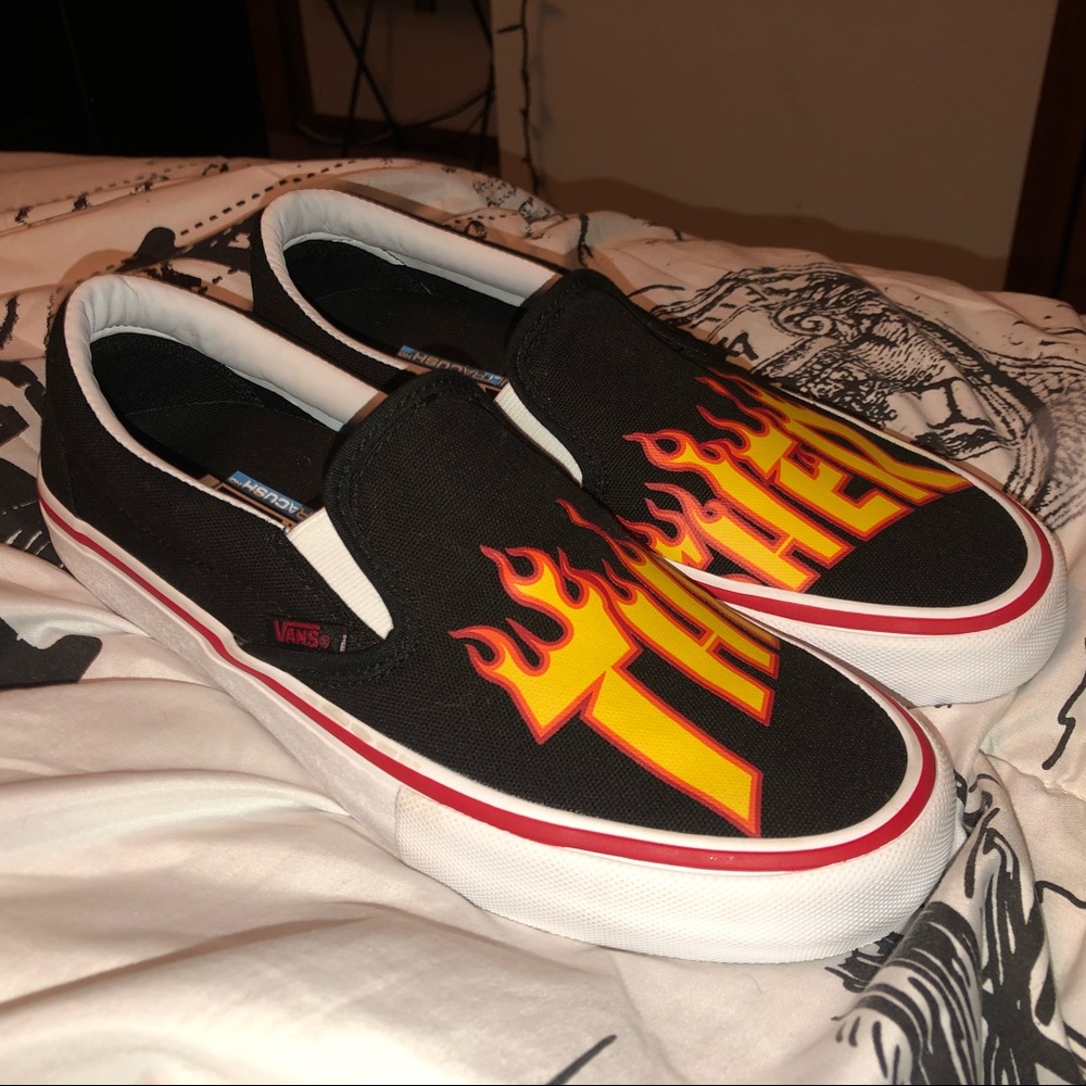 Vans x Thrasher Slip-On Pro black skate shoes